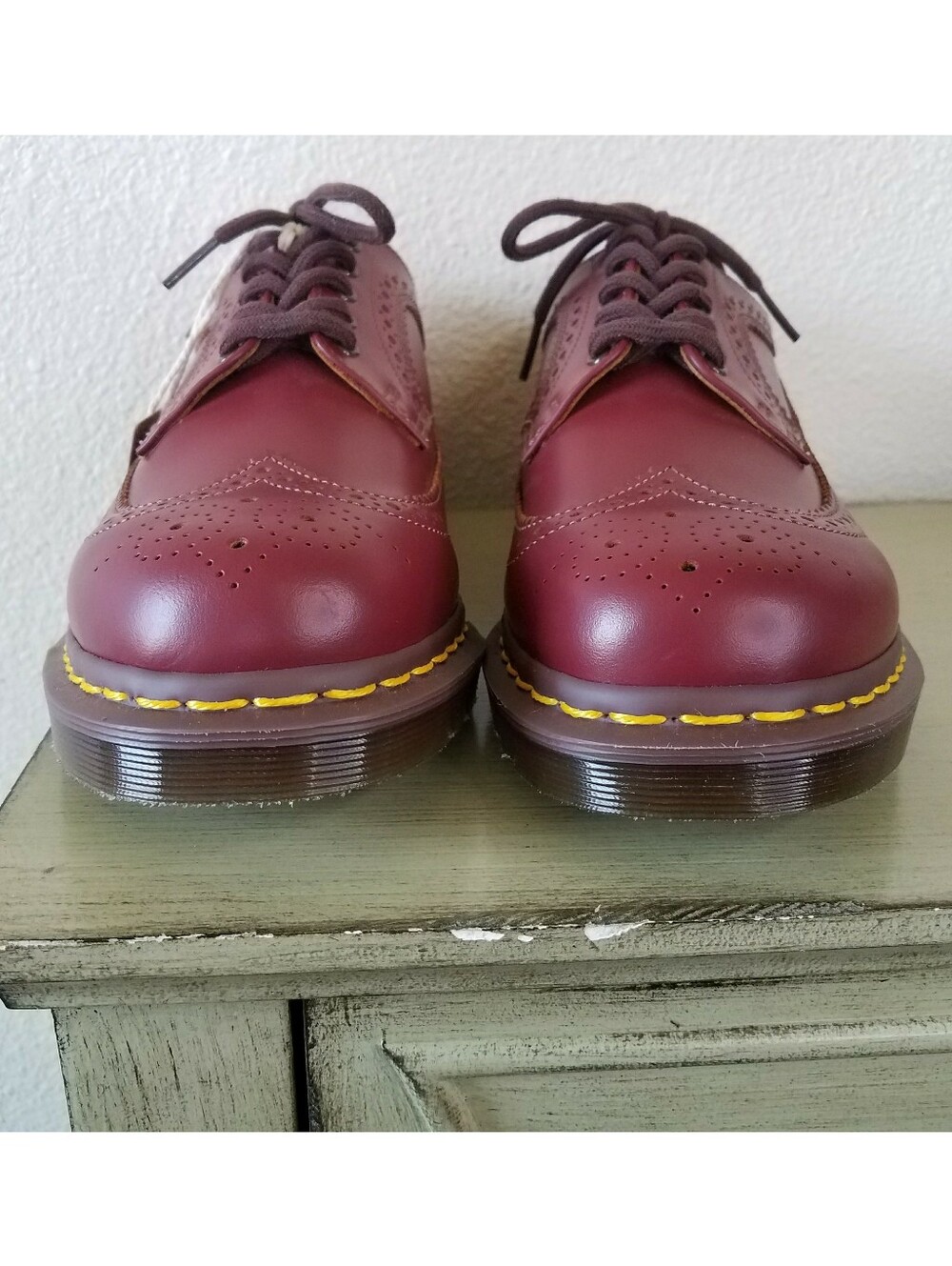 Dr. Martens  3989 Vintage Made In England Brogue Shoes in Red - Picture 6 of 8